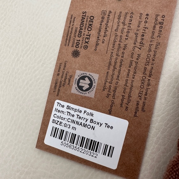 The Simple Folk Terry Tee 0-3months - Picture 12 of 14